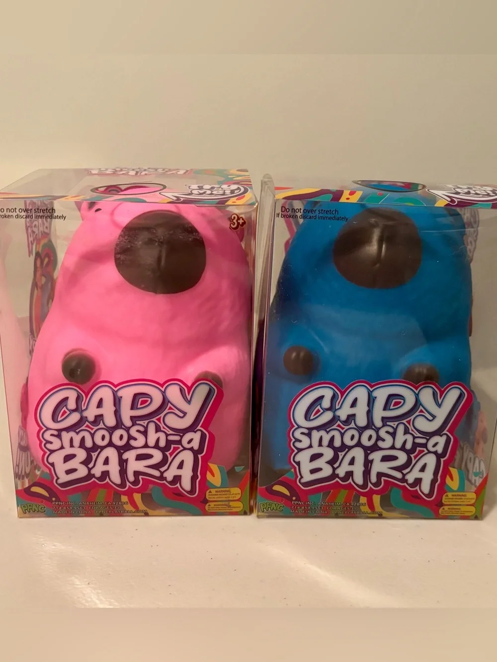 Capy Smoosh-A-Bara Capybara Pink & Blue Squishy Toys Five Below
